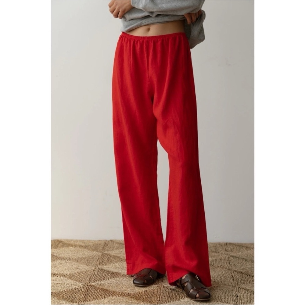 NWOT DONNI The Linen Simple Pant